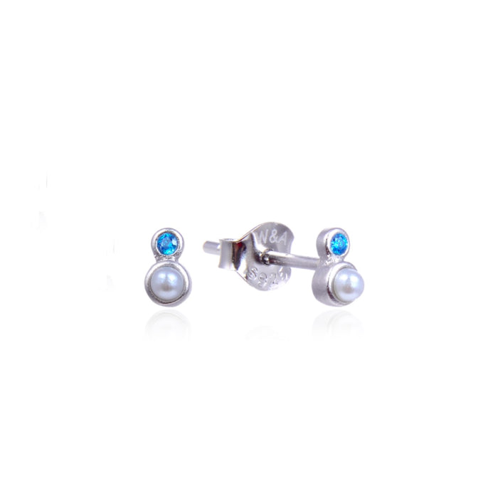 Agnes stud earrings silver