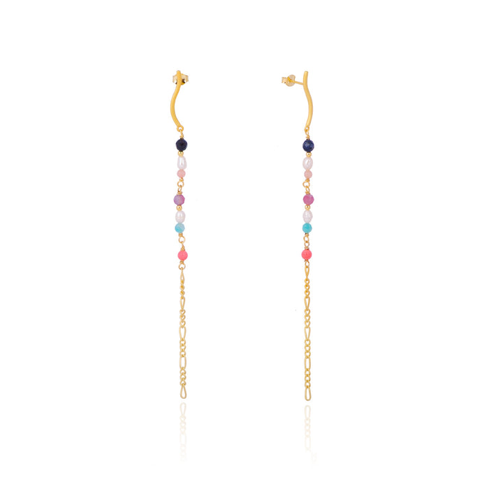 Saga earrings gold plated
