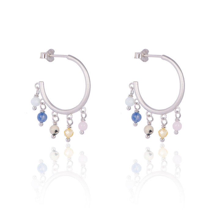 Viola hoop earrings silver