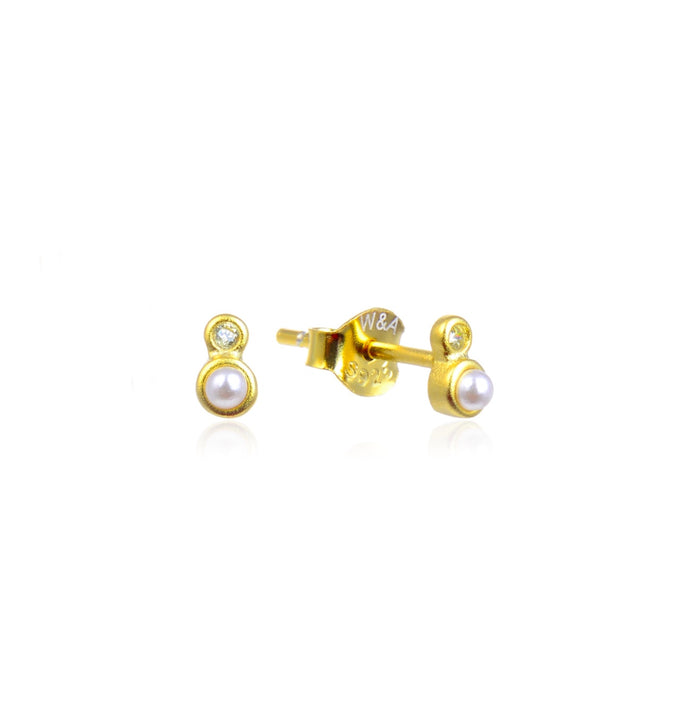 Edith stud earrings gold plated