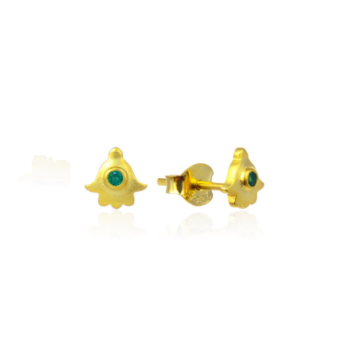 Fatima stud earrings gold plated