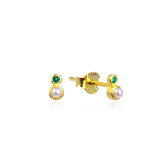 Helena stud earrings gold plated