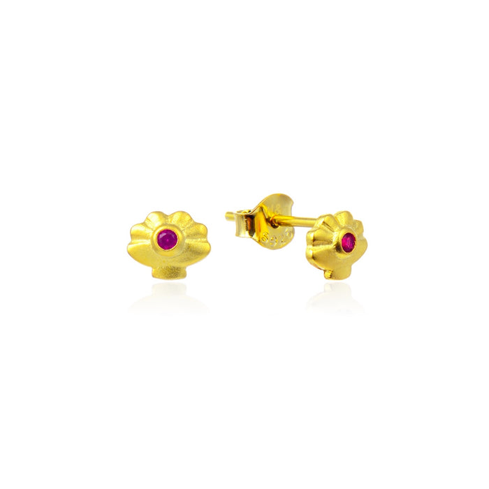 Minna stud earrings gold plated