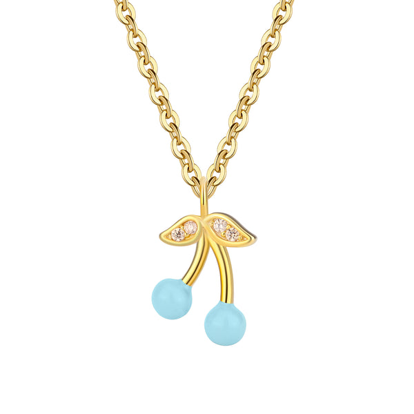 Cherry Light Blue Necklace