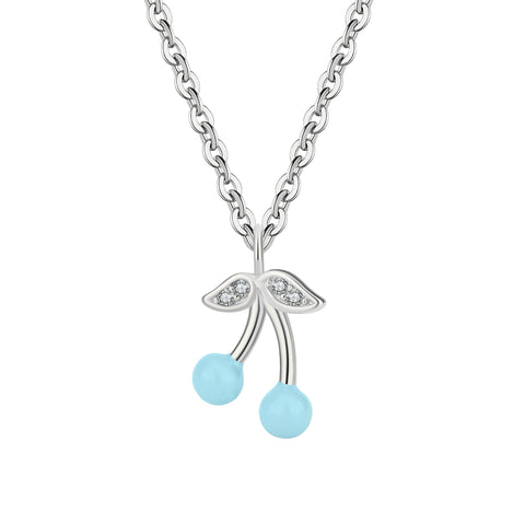 Cherry Light Blue Necklace