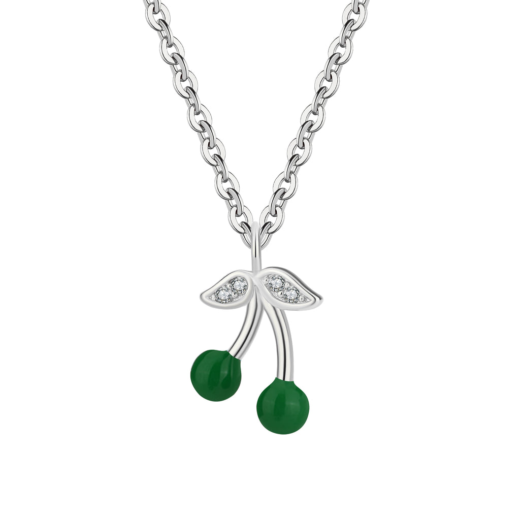 Cherry Dark Green Necklace
