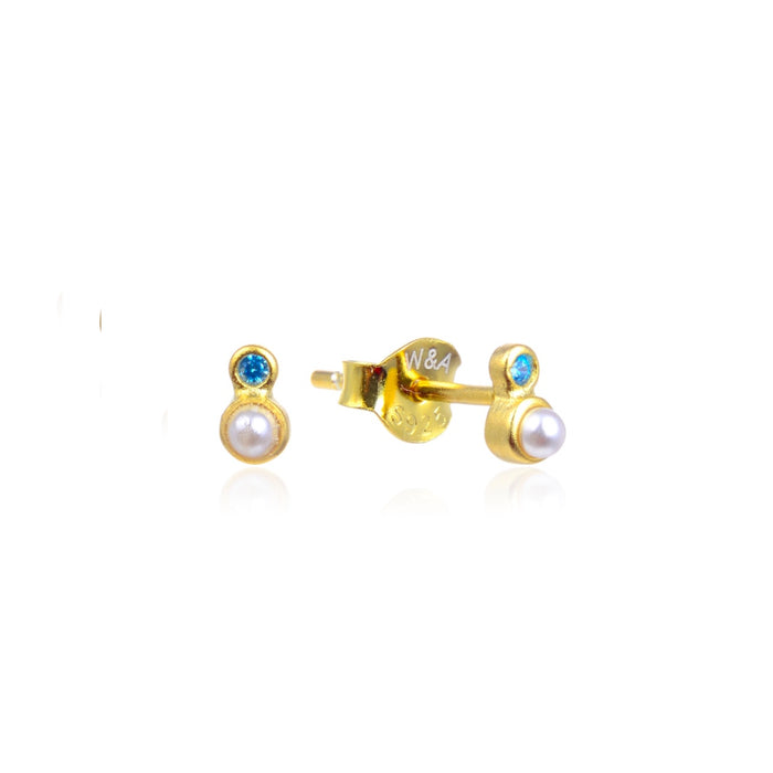 Agnes stud earrings gold plated