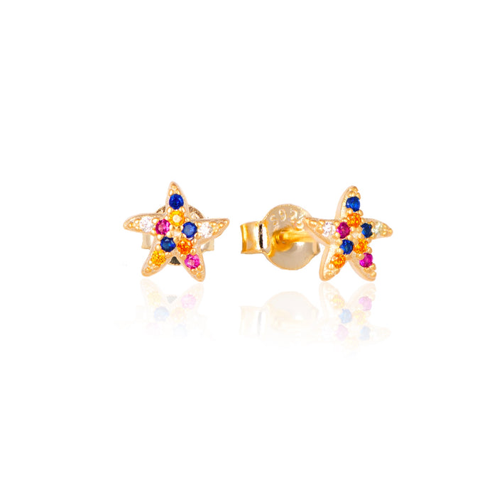 Sabine stud earrings gold plated