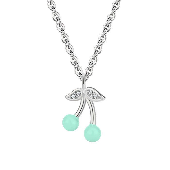 Cherry Pistachio Necklace