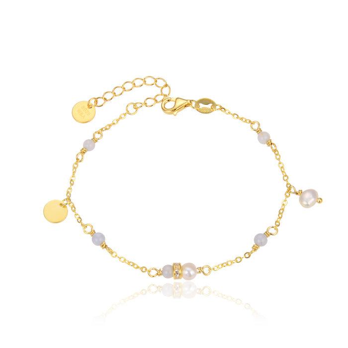 Silk bracelet gold plated