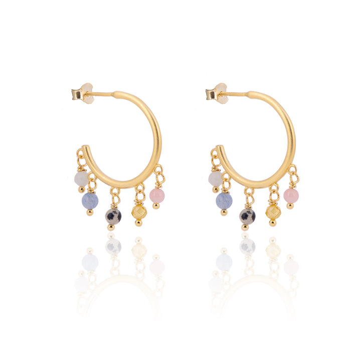 Viola hoop earrings gold plated